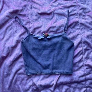 Dollskill sugar Thrillz lavendar and white lace crop top XS